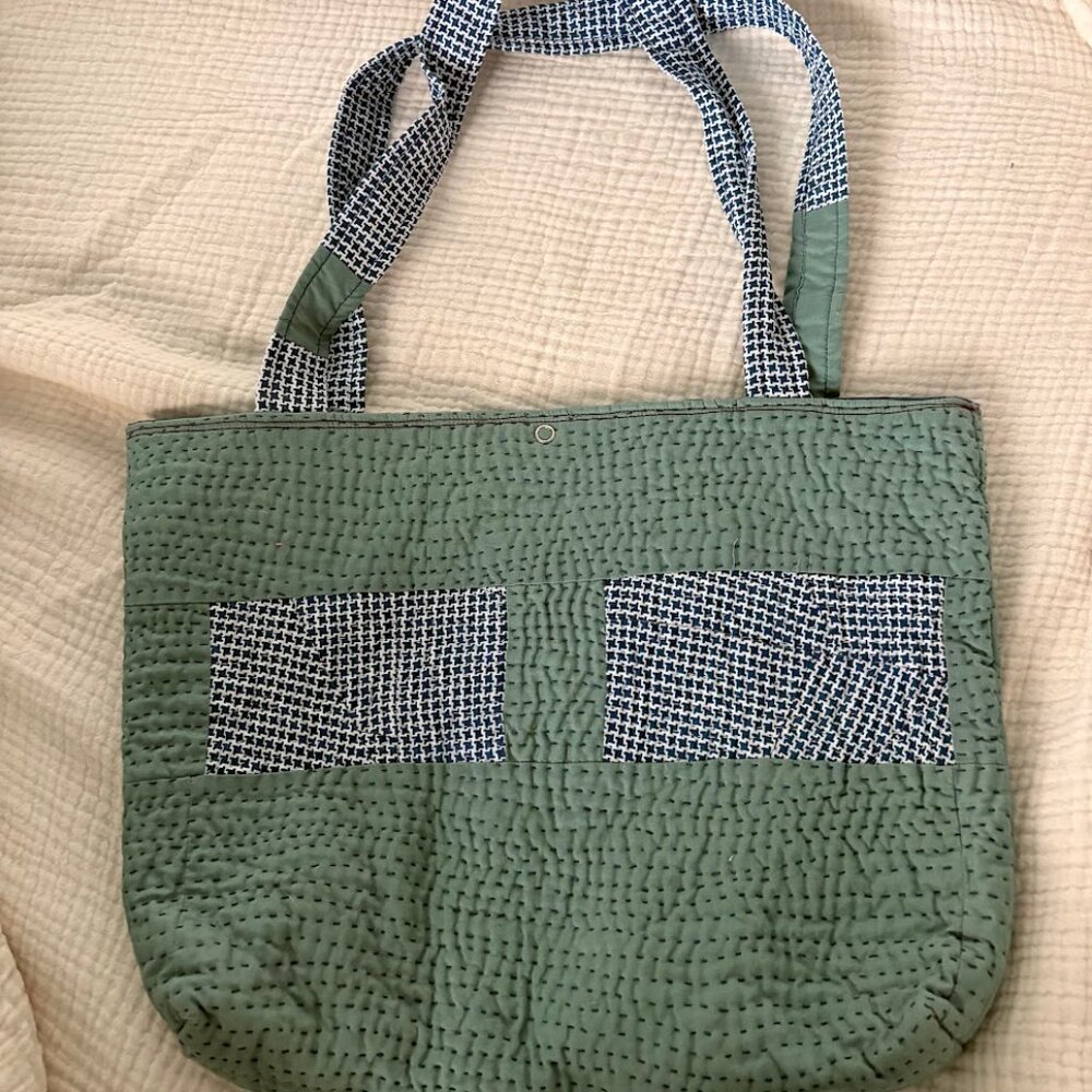 Cottage Core Handmade Quilted Tote
